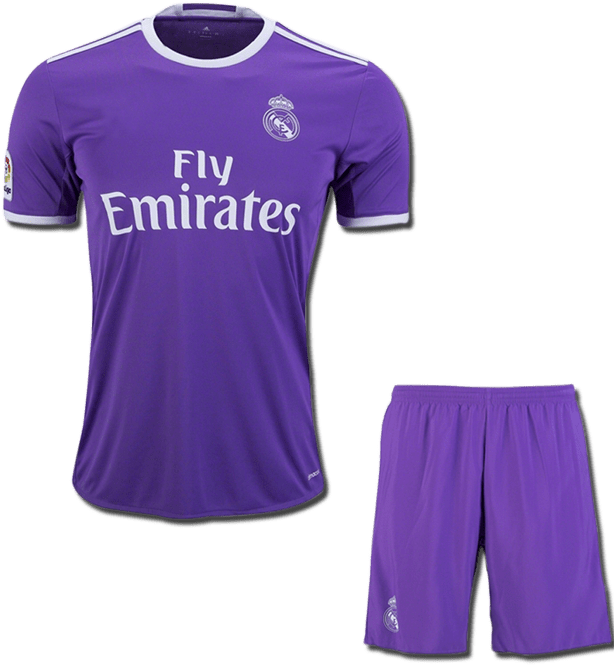 Kids Real Madrid Football Jersey And Shorts Away 16 - Adidas Real Madrid Club World Cup Away Jersey 16/17 Transparent PNG - 900x1200 - Free Download on - Football Transparent PNG Free Download