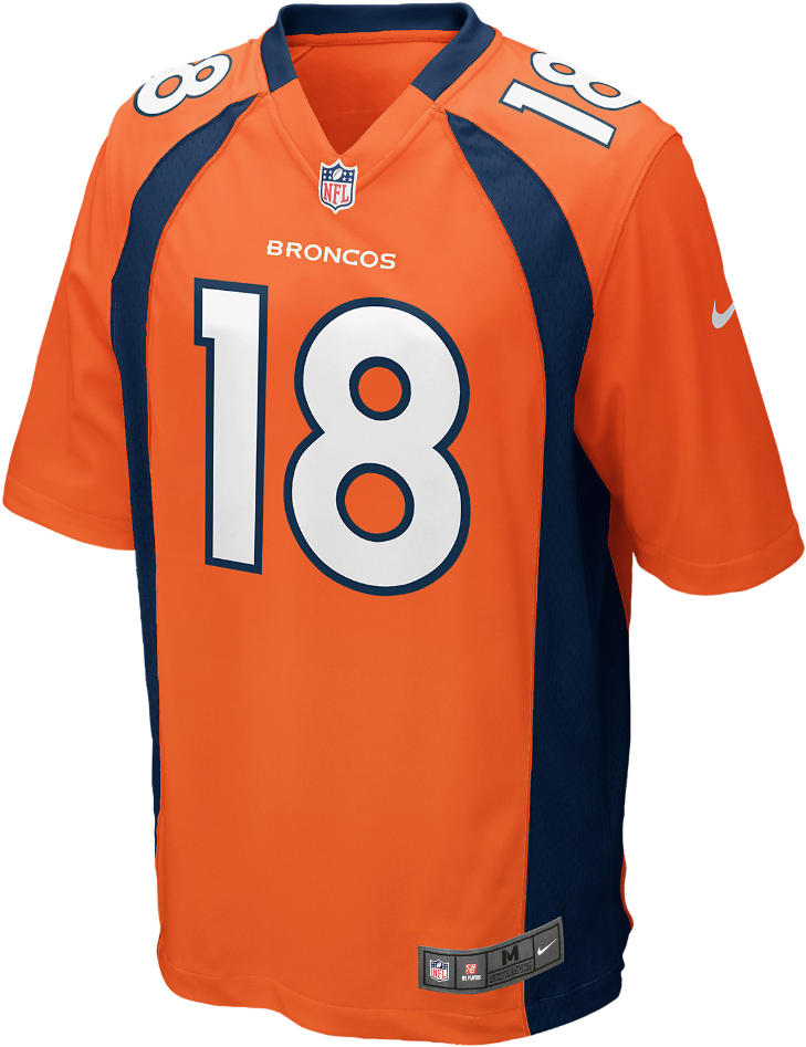Nike Nfl Denver Broncos Kids' Football Home Game Jersey - Nike Denver Broncos Peyton Manning (superbowl 50) Orange/ Transparent PNG - 1000x1000 - Free Download on - Football Transparent PNG Free Download