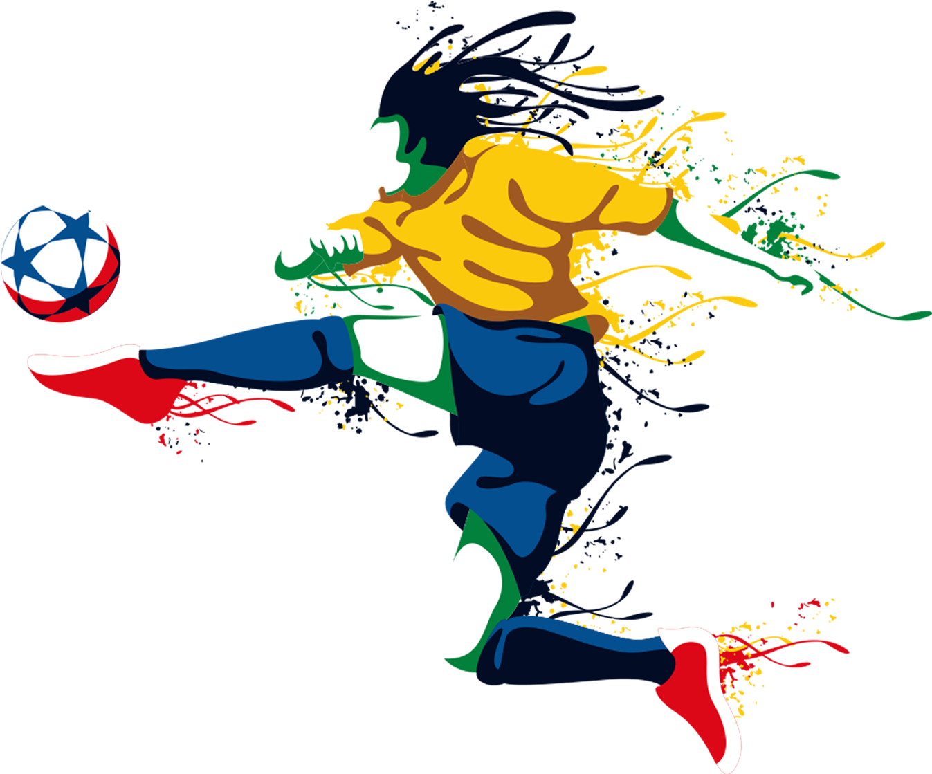 Hand Drawn Cartoon Kicking Soccer Character Decoration - Football Transparent PNG - 2080x1783 - Free Download on - Football Transparent PNG Free Download