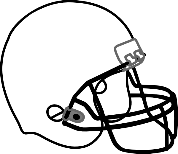 Ball Football Helmet Stencil Free Download Clip - Black And White Football Helmet Transparent PNG - 600x517 - Free Download on - Football Transparent PNG Free Download