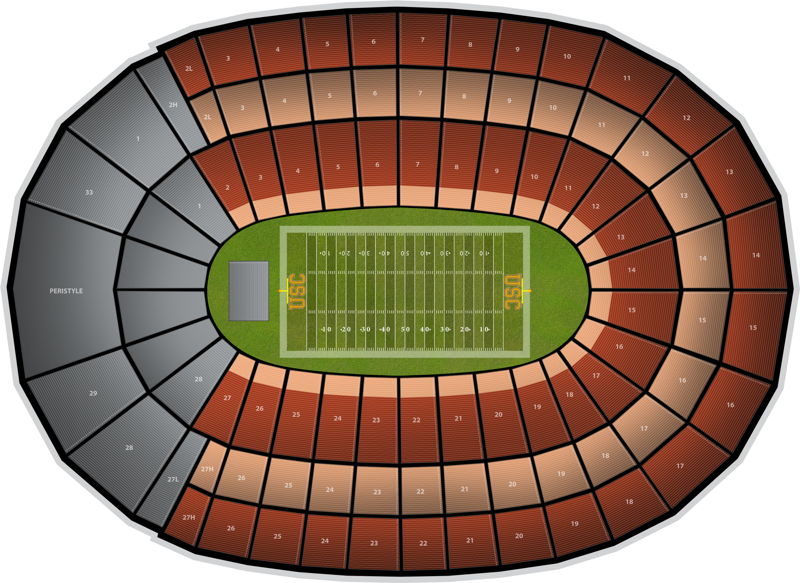 Ucla Bruins At Usc Football At La Sports Coliseum Nov - Los Angeles Transparent PNG - 2560x1936 - Free Download on - Football Transparent PNG Free Download