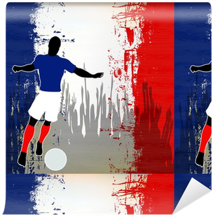 Football France, Vector Soccer Player Over A Grunged - French Menu Template Transparent PNG - 400x400 - Free Download on - Football Transparent PNG Free Download