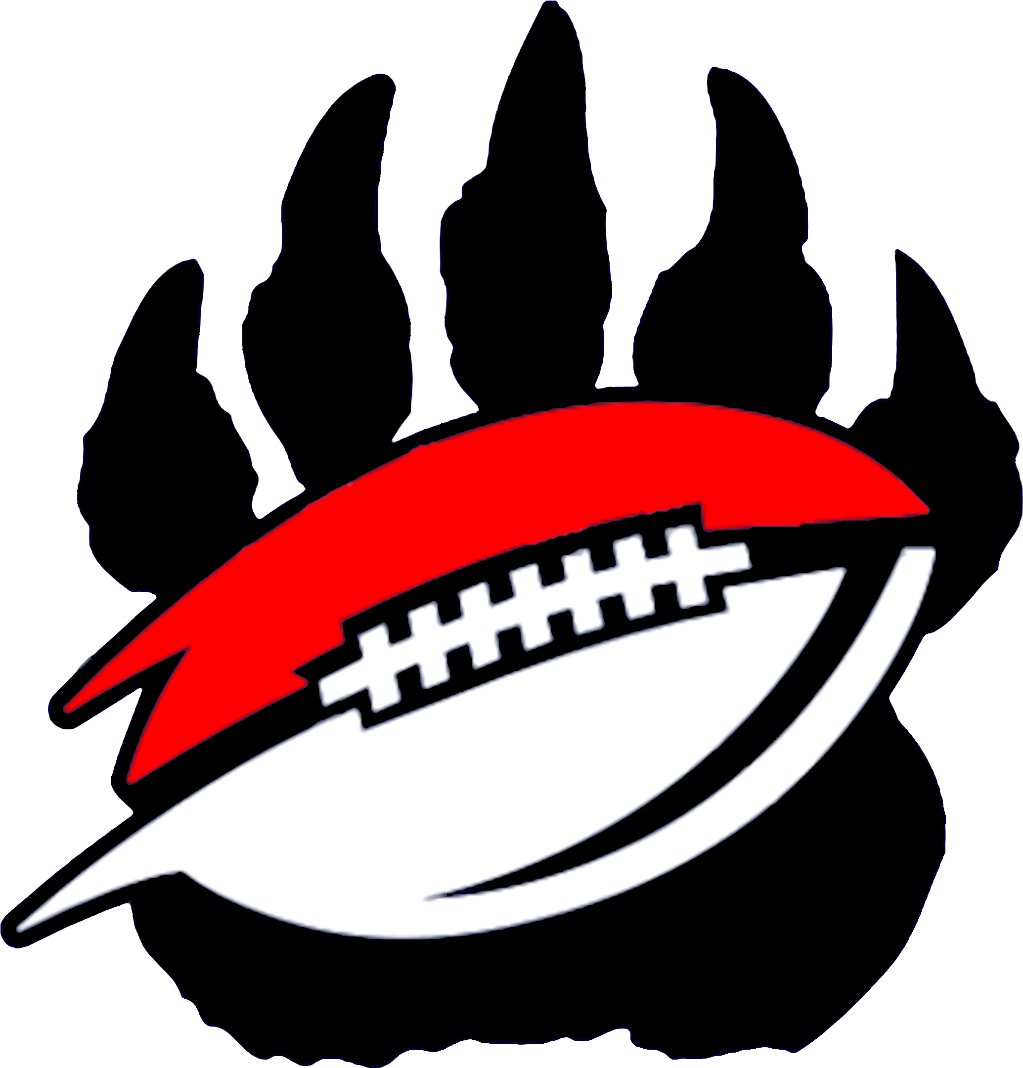Bear Paw And Football Black - Bears Football Clip Art Transparent PNG - 2225x2225 - Free Download on - Football Transparent PNG Free Download