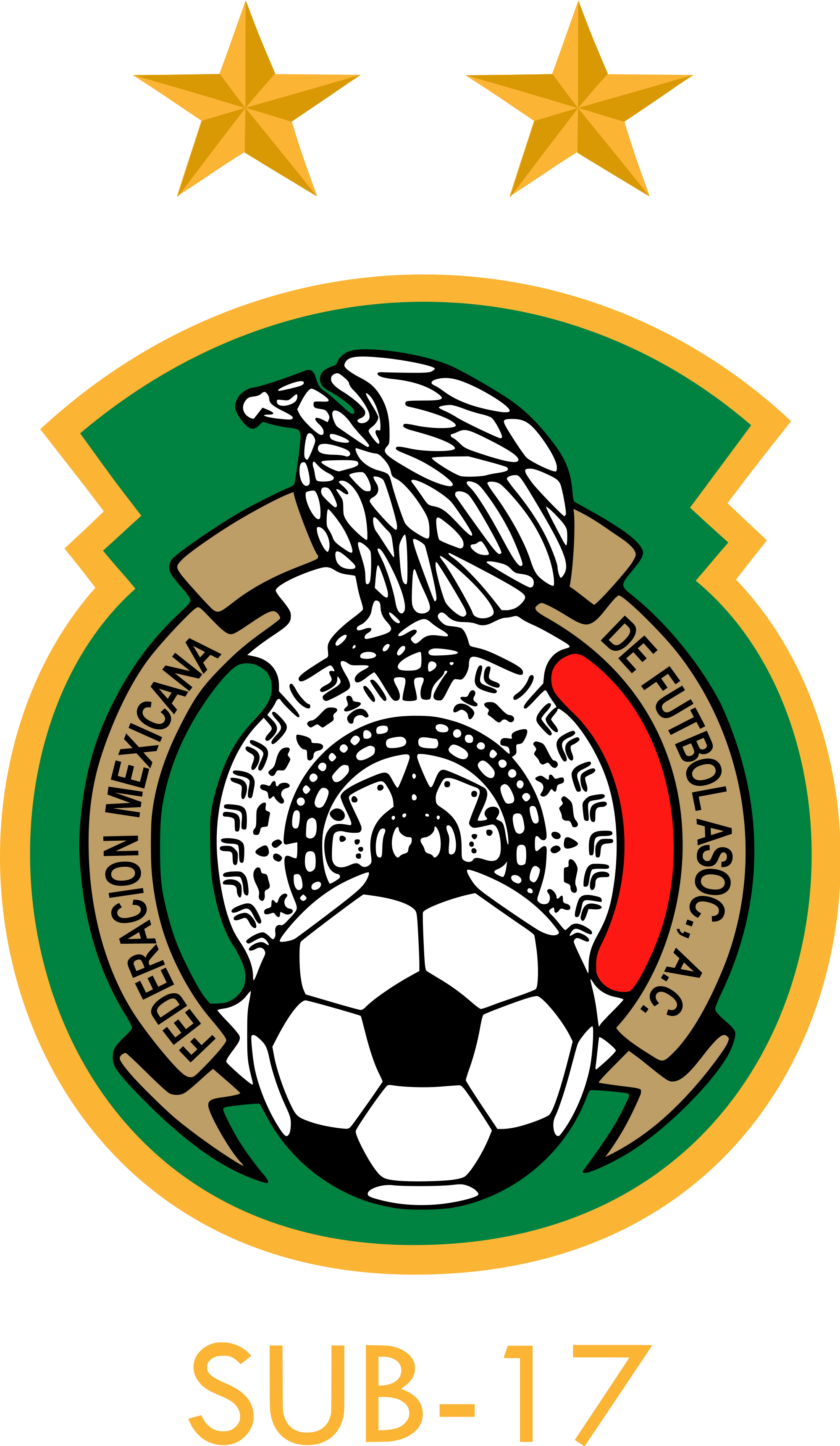 Mexico National Under-17 Football Team - Mexico National Soccer Team Logo Transparent PNG - 595x1023 - Free Download on - Football Transparent PNG Free Download