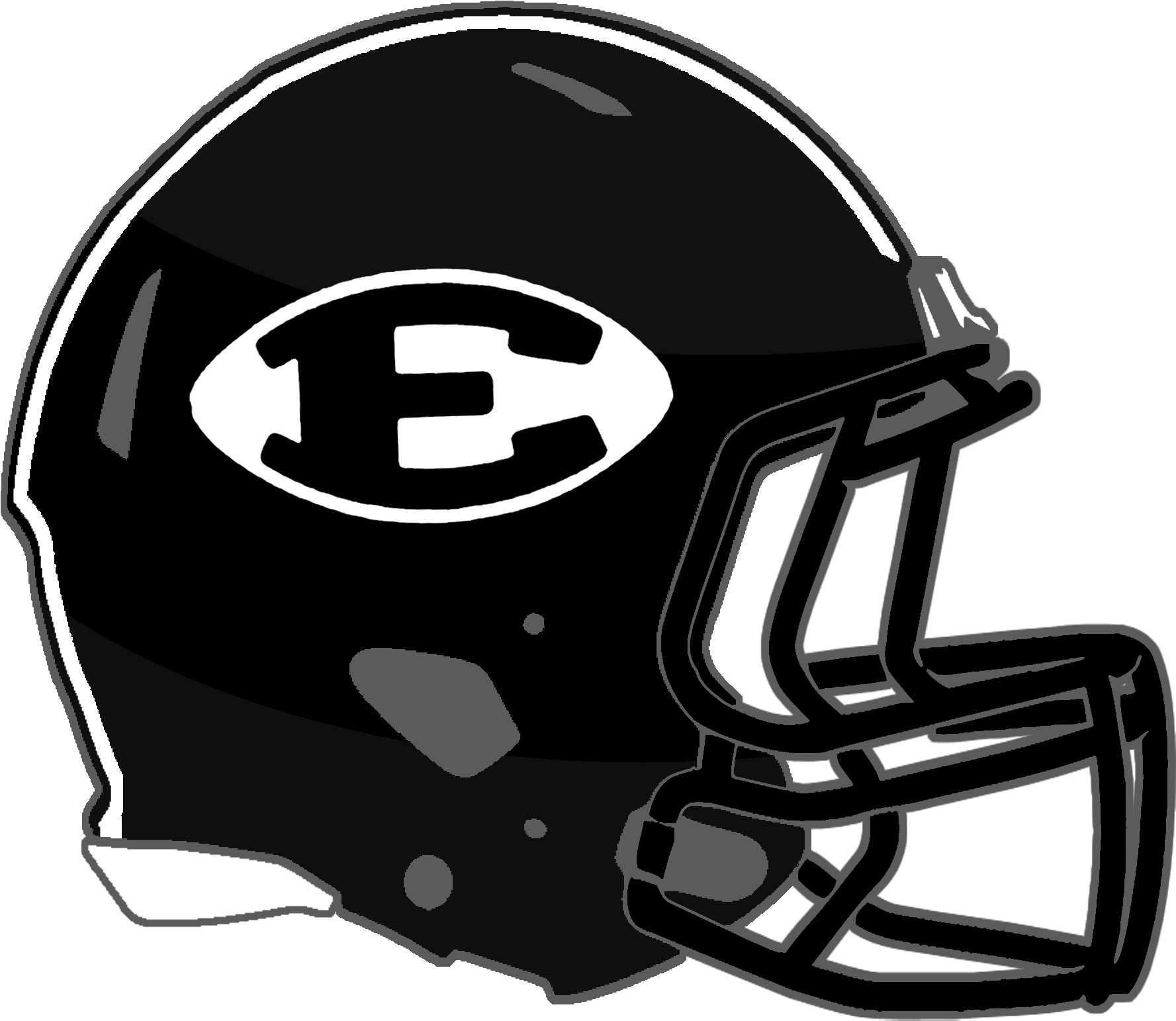 Mississippi High School Helmets - Black Football Helmet Clipart Transparent PNG - 1800x1565 - Free Download on - Football Transparent PNG Free Download