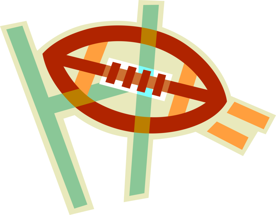 Vector Illustration Of Football Game Sports Ball And - Cross Transparent PNG - 901x700 - Free Download on - Football Transparent PNG Free Download