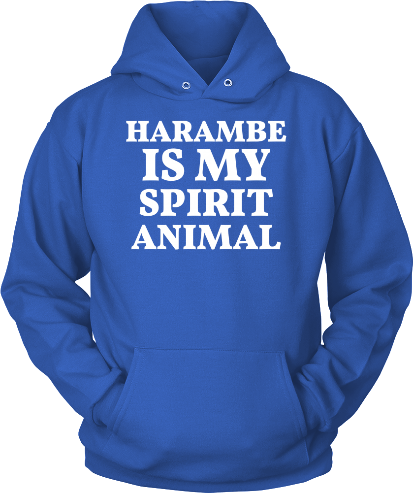 Harambe Is My Spirit Animal - Hardcore Baltimore Football Fan Pullover Hoodie Transparent PNG - 1000x1000 - Free Download on - Football Transparent PNG Free Download
