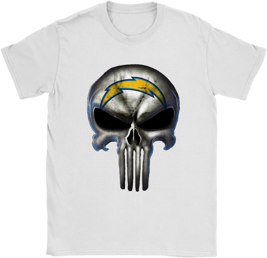 Los Angeles Chargers The Punisher Mashup Football Shirts - Shirt Transparent PNG - 1024x1024 - Free Download on - Football Transparent PNG Free Download