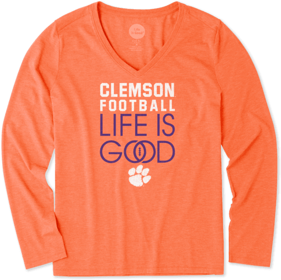 Women's Clemson Tigers Infinity Football Long Sleeve - Clemson Transparent PNG - 570x570 - Free Download on - Football Transparent PNG Free Download