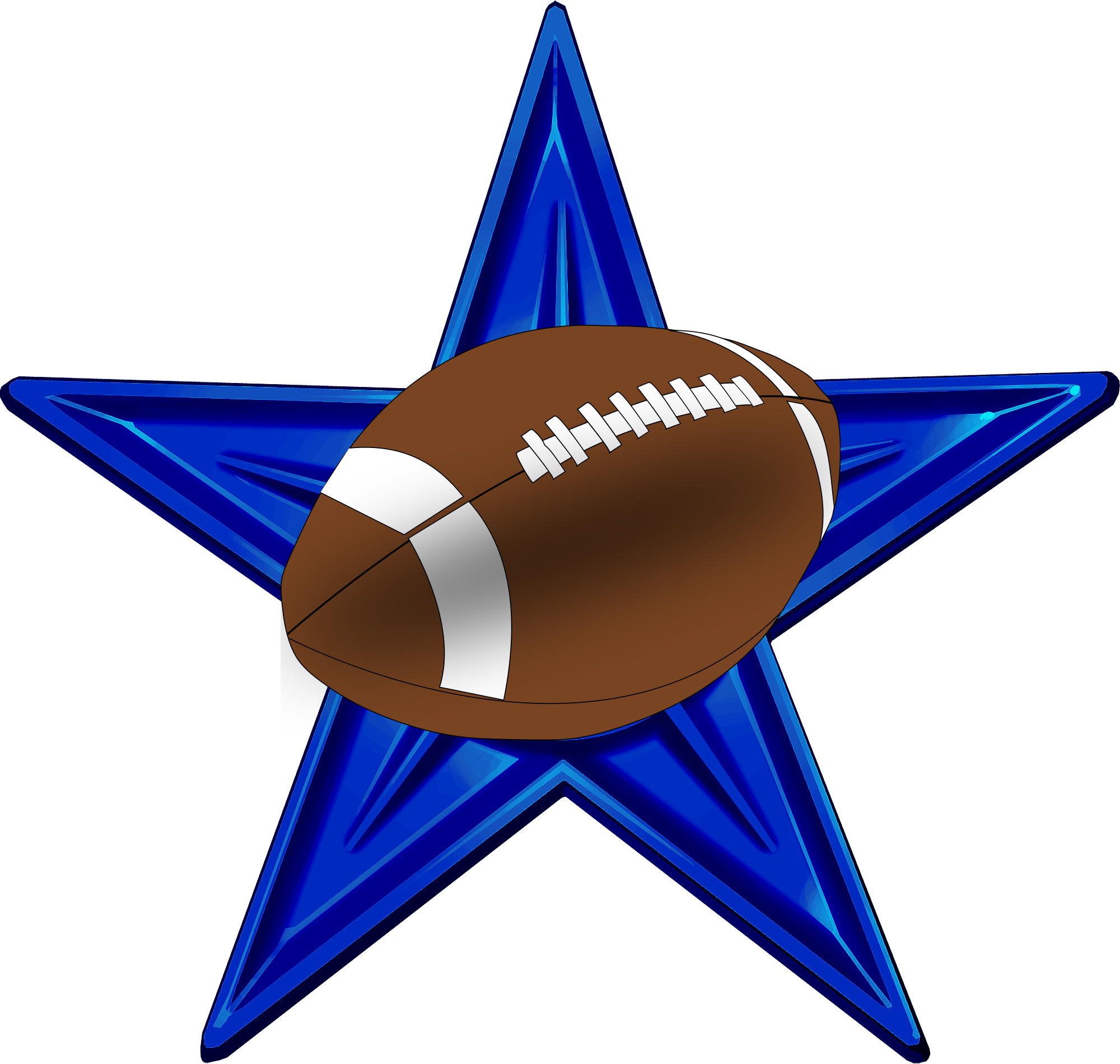 American Football Barnstar Hires Blue - Brown Football Shower Curtain Transparent PNG - 2000x1900 - Free Download on - Football Transparent PNG Free Download