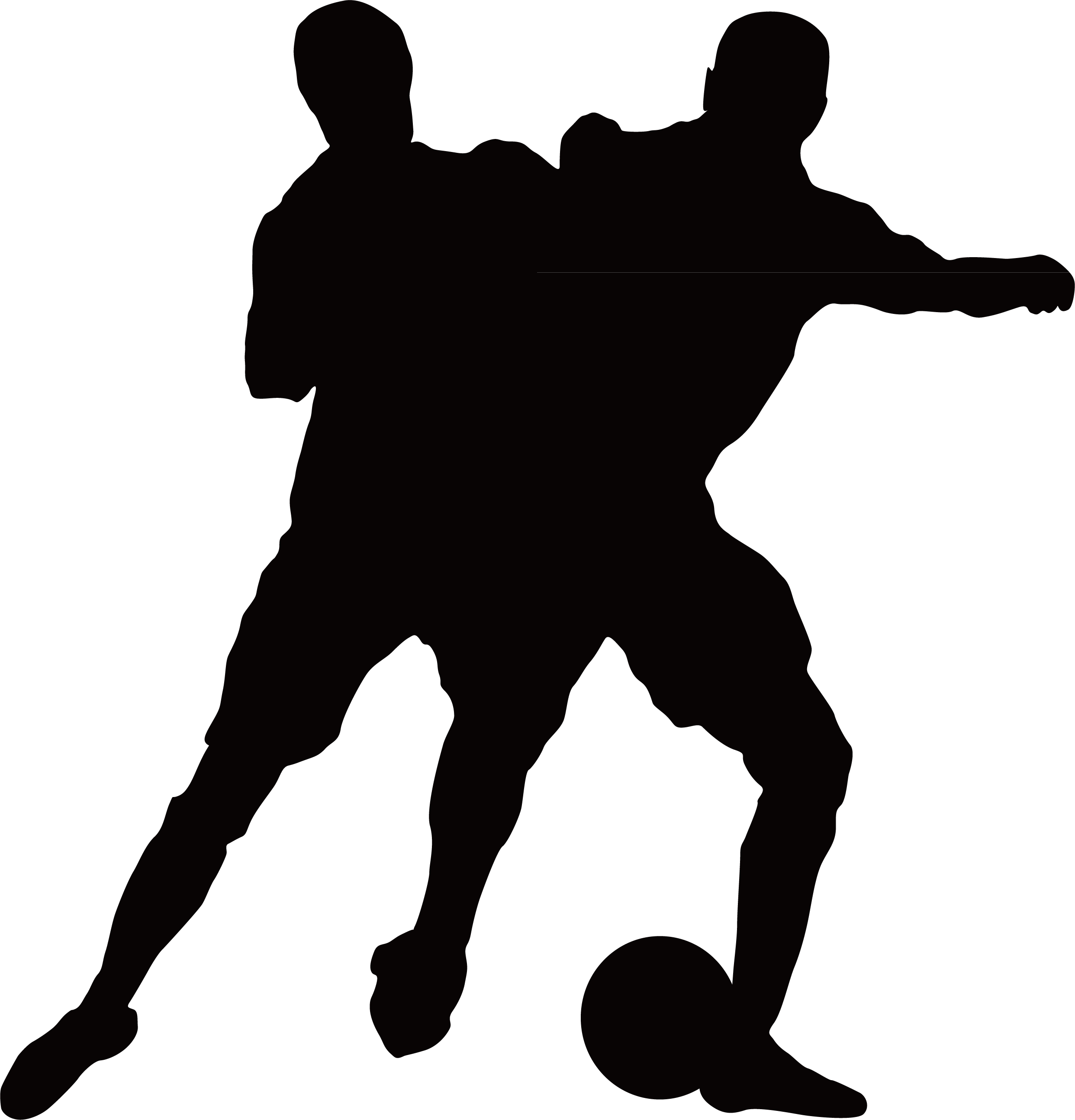 Football Player Illustration - Silhouette Penalty Transparent PNG - 2484x2587 - Free Download on - Football Transparent PNG Free Download