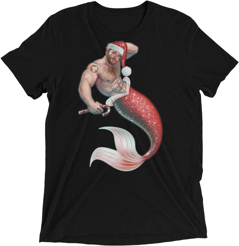 Merman Christmas Triblend T Shirt Swish Embassy - Gifts For Football Fans - Jj Watt - Texans - Nfl Transparent PNG - 900x900 - Free Download on - Football Transparent PNG Free Download