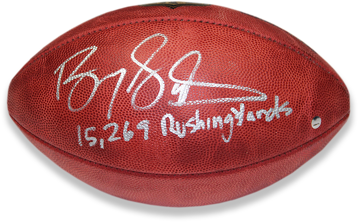 Barry Sanders Signed Official Nfl Duke Football - Barry Sanders Signed Nfl Duke Football W/ 15,269 Rushing Transparent PNG - 650x665 - Free Download on - Football Transparent PNG Free Download