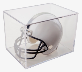 Case Of 8 Uv Protected Ball Qube Mini Helmet Display - Acrylic Football Helmet Display Case, HD Png Download - Football Transparent PNG Free Download