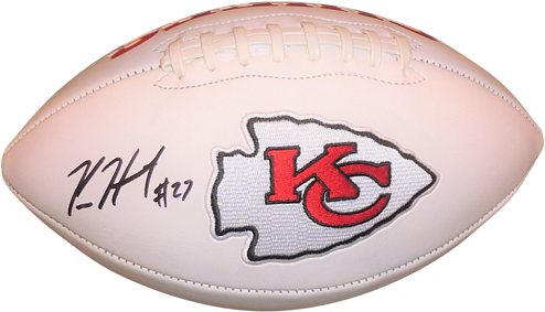 Kareem Hunt Autographed Kansas City Chiefs Logo Football - Kansas City Chiefs Transparent PNG - 500x500 - Free Download on - Football Transparent PNG Free Download