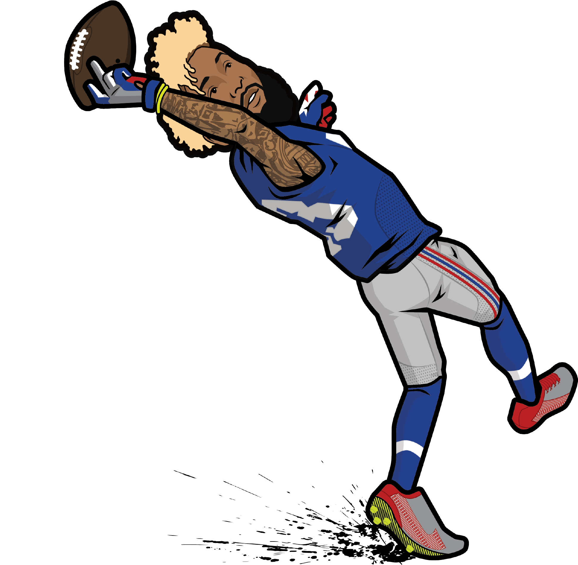 Footwear Gone Streakin' Merchandise - Tykes Cartoon Football Players Transparent PNG - 2003x2104 - Free Download on - Football Transparent PNG Free Download
