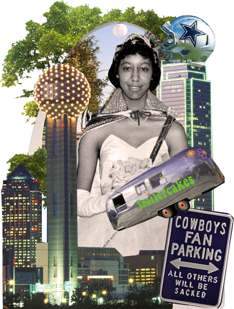 Collage Of The City Of Dallas With Skyline And Football - Billboard Transparent PNG - 470x620 - Free Download on - Football Transparent PNG Free Download