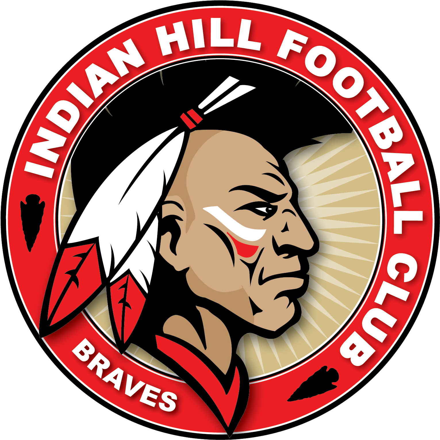 Indian Hill Football Club Logo Braves Sports - Indian Football Team Logos Transparent PNG - 1639x1620 - Free Download on - Football Transparent PNG Free Download
