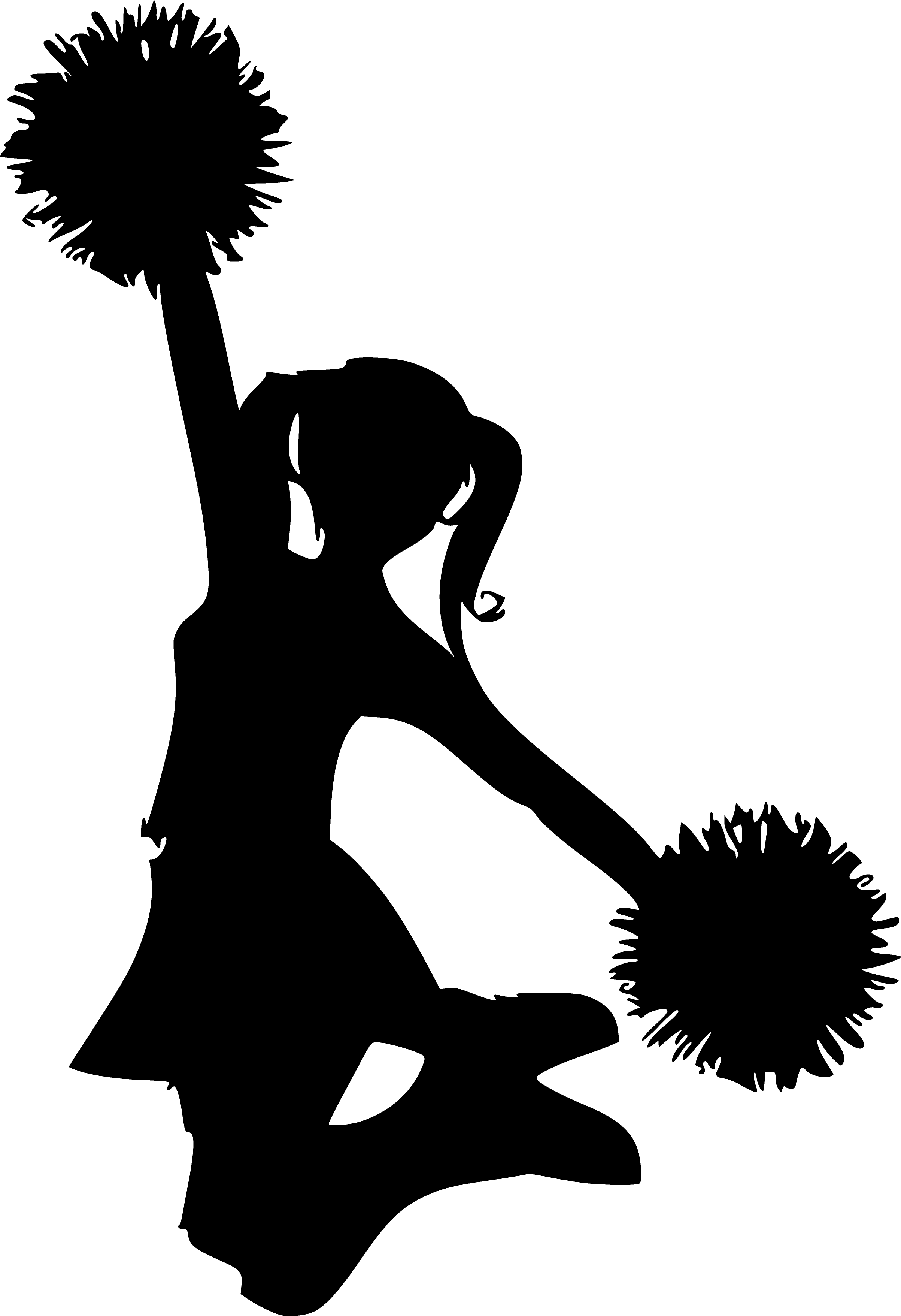 National Football League Cheerleading Royalty-free - Cheerleader Cartoon Black And White Transparent PNG - 3600x3600 - Free Download on - Football Transparent PNG Free Download