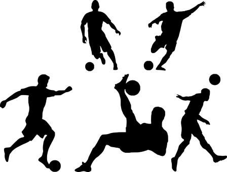 Football, Silhouette, Play, Sport - Vektor Orang Main Bola Transparent PNG - 448x340 - Free Download on - Football Transparent PNG Free Download