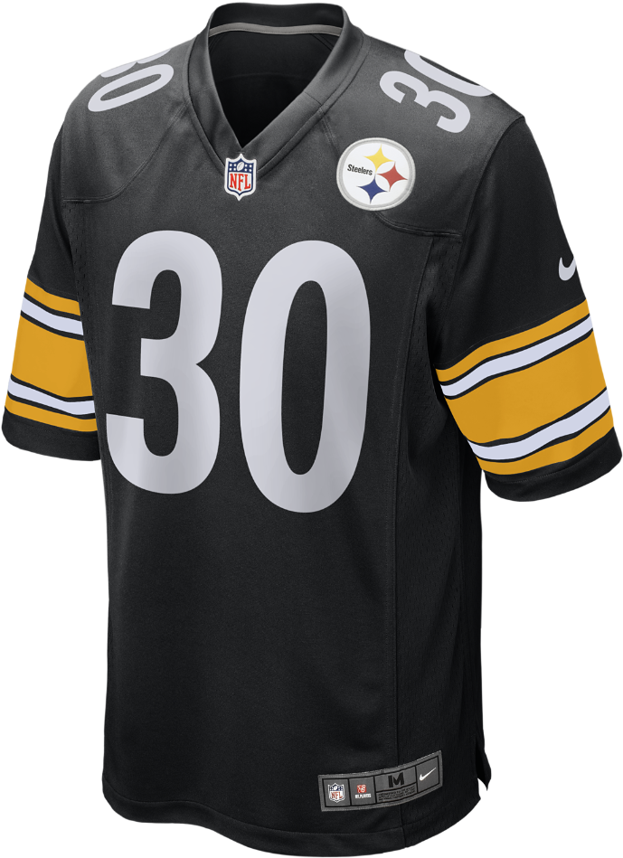 Nike Nfl Pittsburgh Steelers Game Men's Football Jersey - James Conner Black Jersey Transparent PNG - 1000x1000 - Free Download on - Football Transparent PNG Free Download