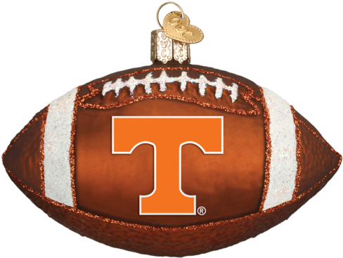 Tennessee Volunteers Football Glass Christmas Ornament - La Chargers Christmas Transparent PNG - 600x600 - Free Download on - Football Transparent PNG Free Download
