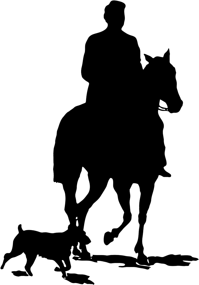 Black Horse Silhouette Clipart, Man With Horse And - He Coming Or Going - Free Transparent PNG Clipart Images Download. - Horse Transparent PNG Free Download