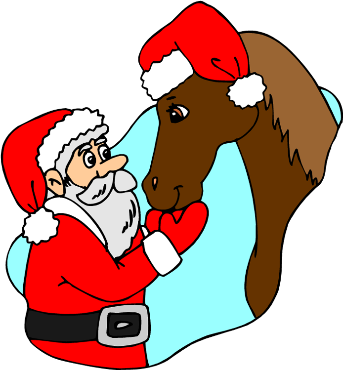 Santa Clipart Horse - Horse Christmas Clip Art - Free Transparent PNG Clipart Images Download. - Horse Transparent PNG Free Download