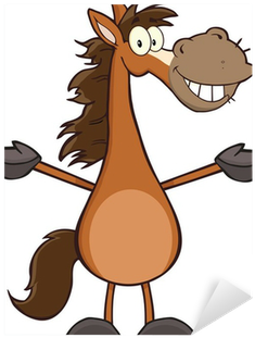 Smiling Horse Cartoon Mascot Character With Open Arms - Day Planner Kids Edition: Day Planner Small Size 5x8 - Free Transparent PNG Clipart Images Download. - Horse Transparent PNG Free Download