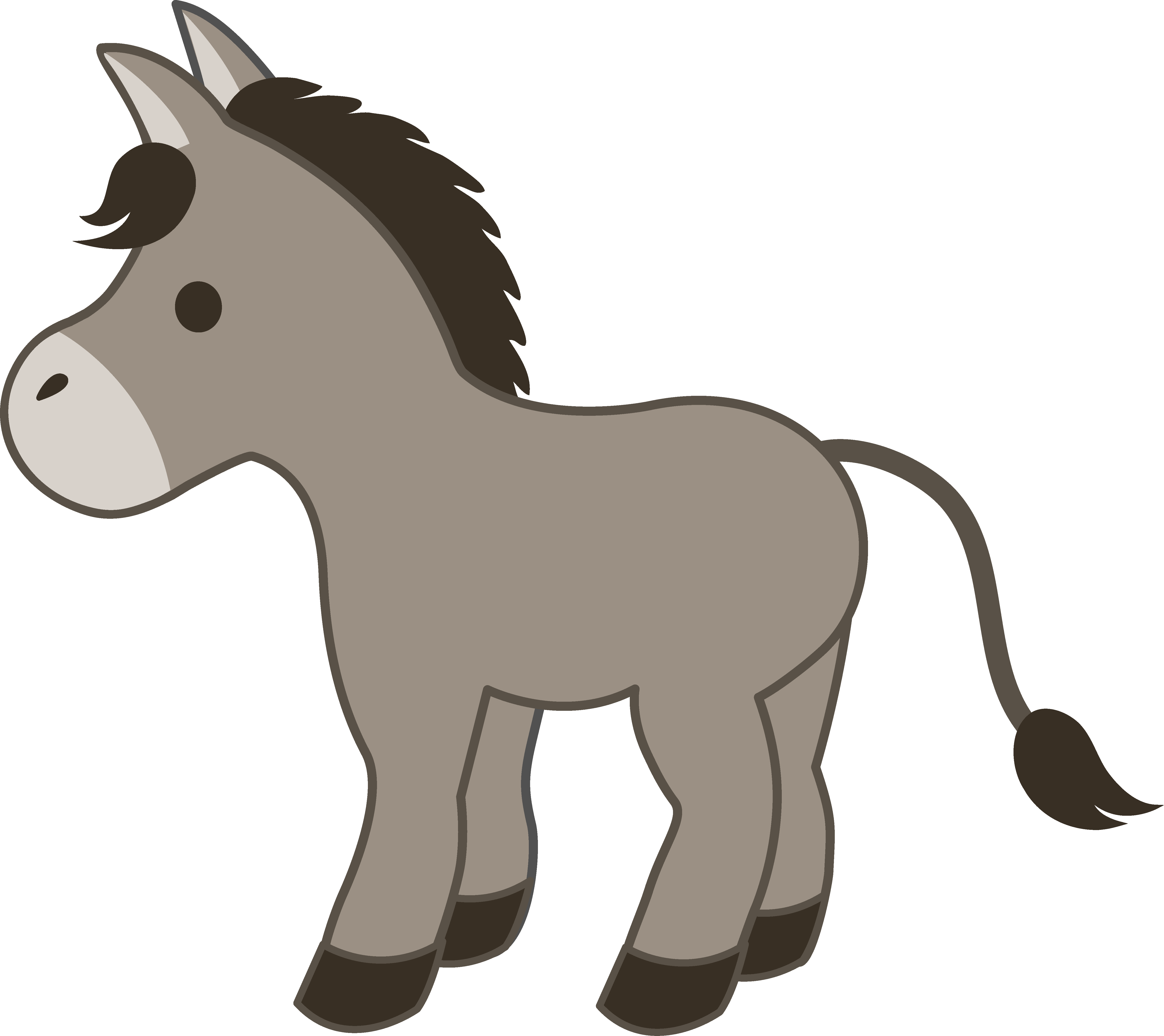 Free Clipart Blessing Of The Animals Cute Gray Donkey - Cute Horse Clip Art - Free Transparent PNG Clipart Images Download. - Horse Transparent PNG Free Download