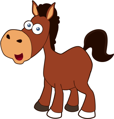 Cartoon Horse Face Front - Cartoon Horse Shower Curtain - Free Transparent PNG Clipart Images Download. - Horse Transparent PNG Free Download