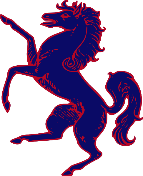 Blue Horse Clip Art At Clker Com Vector Clip Art Online - Tänzelndes Horse Prancing Horse Large Tote Bag, Adult - Free Transparent PNG Clipart Images Download. - Horse Transparent PNG Free Download