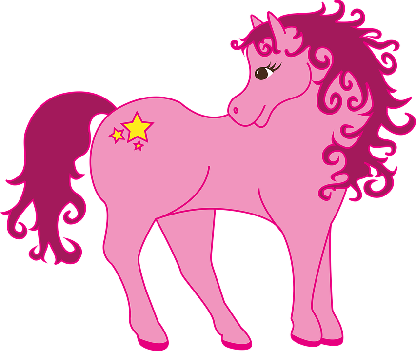 Cartoon Horses Pictures 25, Buy Clip Art - Drawing Pad: Blue Flowers Unicorn Sketch Book, Extra - Free Transparent PNG Clipart Images Download. - Horse Transparent PNG Free Download