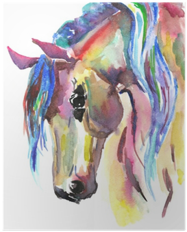 Color Watercolor Illustration - Watercolor Painting Transparent PNG - 400x400 - Free Download on - Horse Transparent PNG Free Download