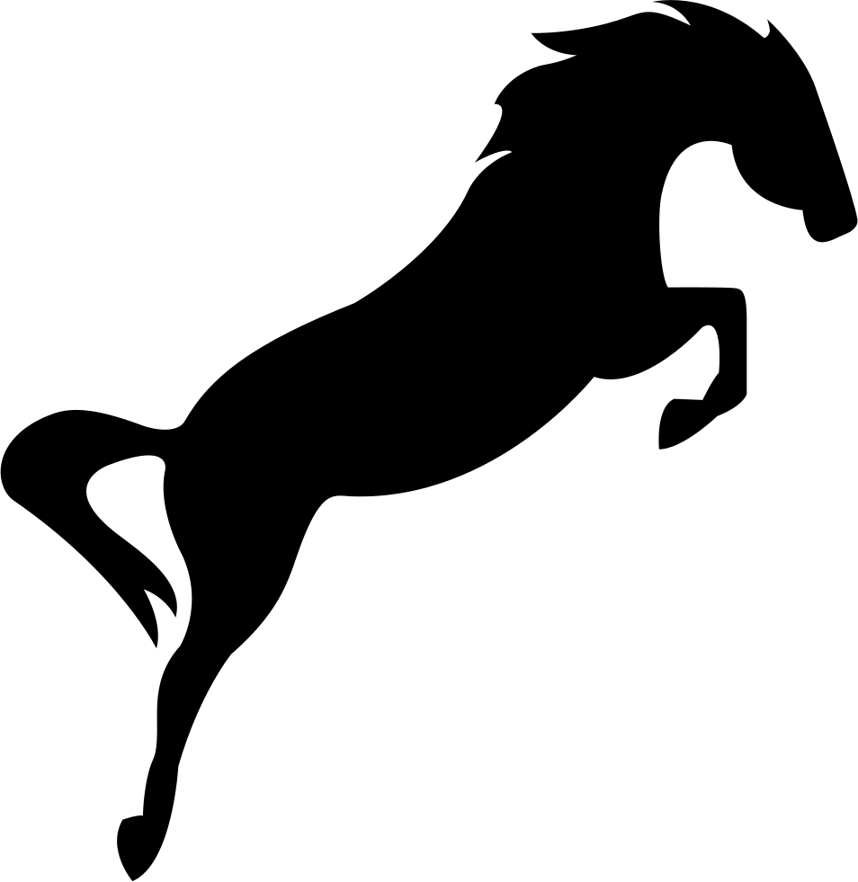 Horse Black Silhouette In Elegant Jump Comments - Horse Jumping Silhouette - Free Transparent PNG Clipart Images Download. - Horse Transparent PNG Free Download