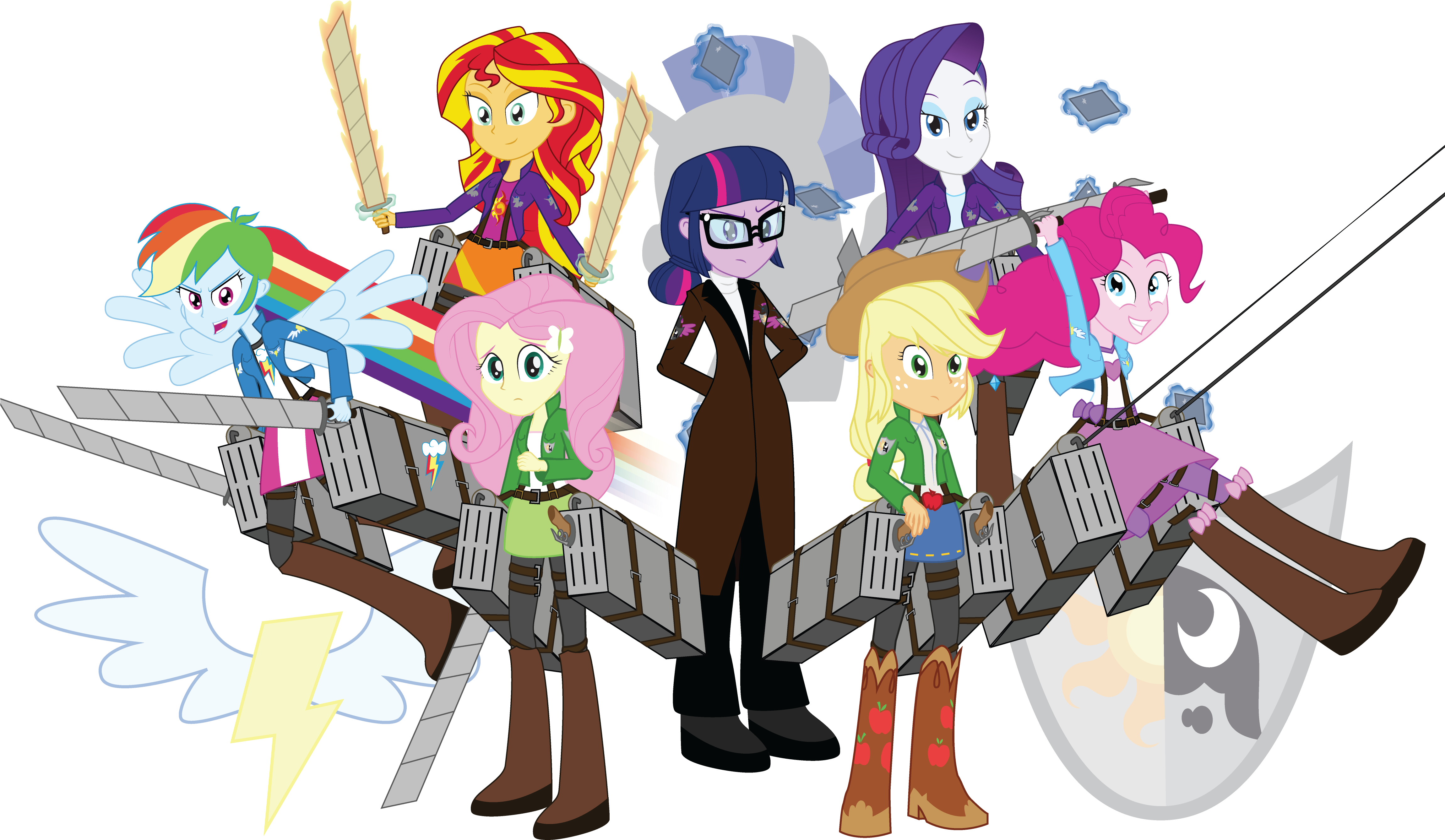 Amante56, Attack On Titan, Crossover, Equestria Girls, - Horse Transparent PNG - 4600x2826 - Free Download on - Horse Transparent PNG Free Download