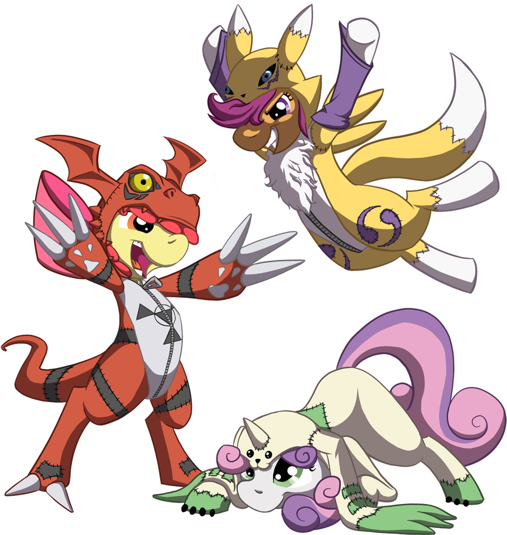 Agumon Terriermon Digimon Guilmon Cartoon Mammal Fictional - Guilmon Terriermon And Renamon Transparent PNG - 1058x1117 - Free Download on - Horse Transparent PNG Free Download