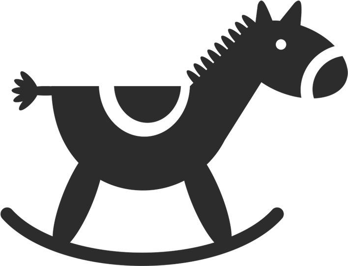 Rocking Horse Wall Decal - Car Stickers Baby Rocking Horse Sticker - Free Transparent PNG Clipart Images Download. - Horse Transparent PNG Free Download