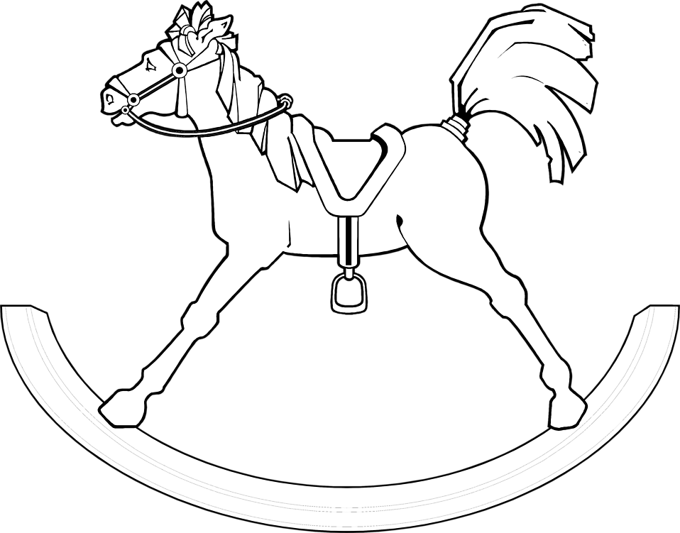 Illustration Of A Wooden Rocking Horse - Illustration - Free Transparent PNG Clipart Images Download. - Horse Transparent PNG Free Download