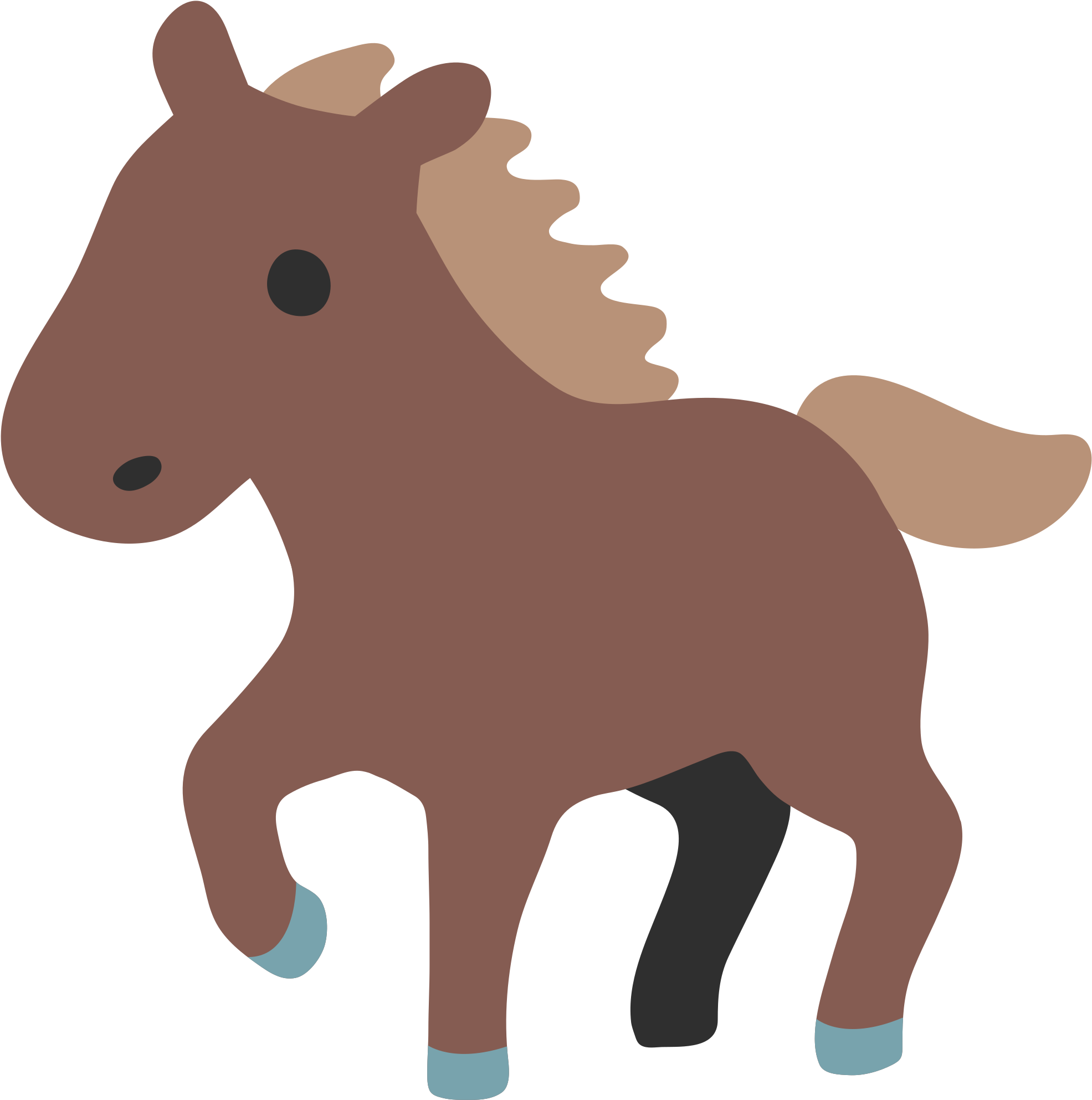 Little Horse Emoji - Google Horse Emoji Transparent PNG - 400x400 - Free Download on - Horse Transparent PNG Free Download