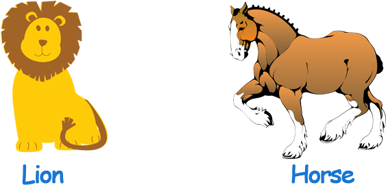 Animal Name Noun Lion And Horse Image - Love Horses Bag, Adult Unisex, Natural - Free Transparent PNG Clipart Images Download. - Horse Transparent PNG Free Download