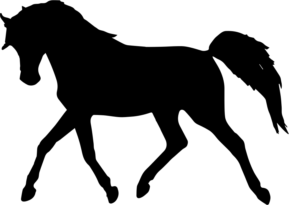 Horse Walking Black Silhouette Facing To Left Comments - Horse Silhouette Transparent - Free Transparent PNG Clipart Images Download. - Horse Transparent PNG Free Download