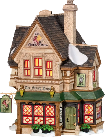 Department 56 Dickens' Village The Flying Horse Tavern - Free Transparent PNG Clipart Images Download. - Horse Transparent PNG Free Download