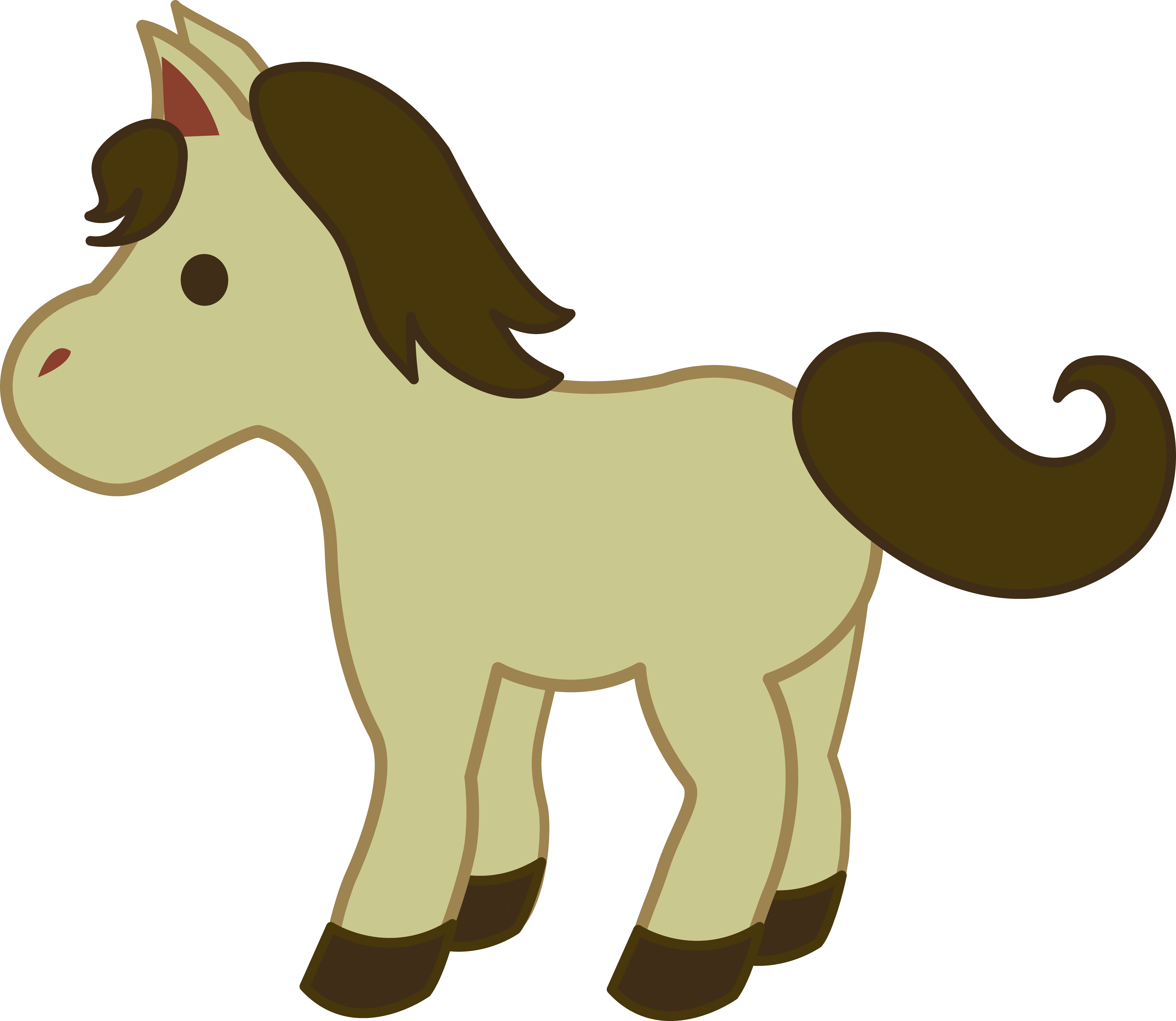 Free Baby Animal Clipart - Cute Horse Clip Art - Free Transparent PNG Clipart Images Download. - Horse Transparent PNG Free Download