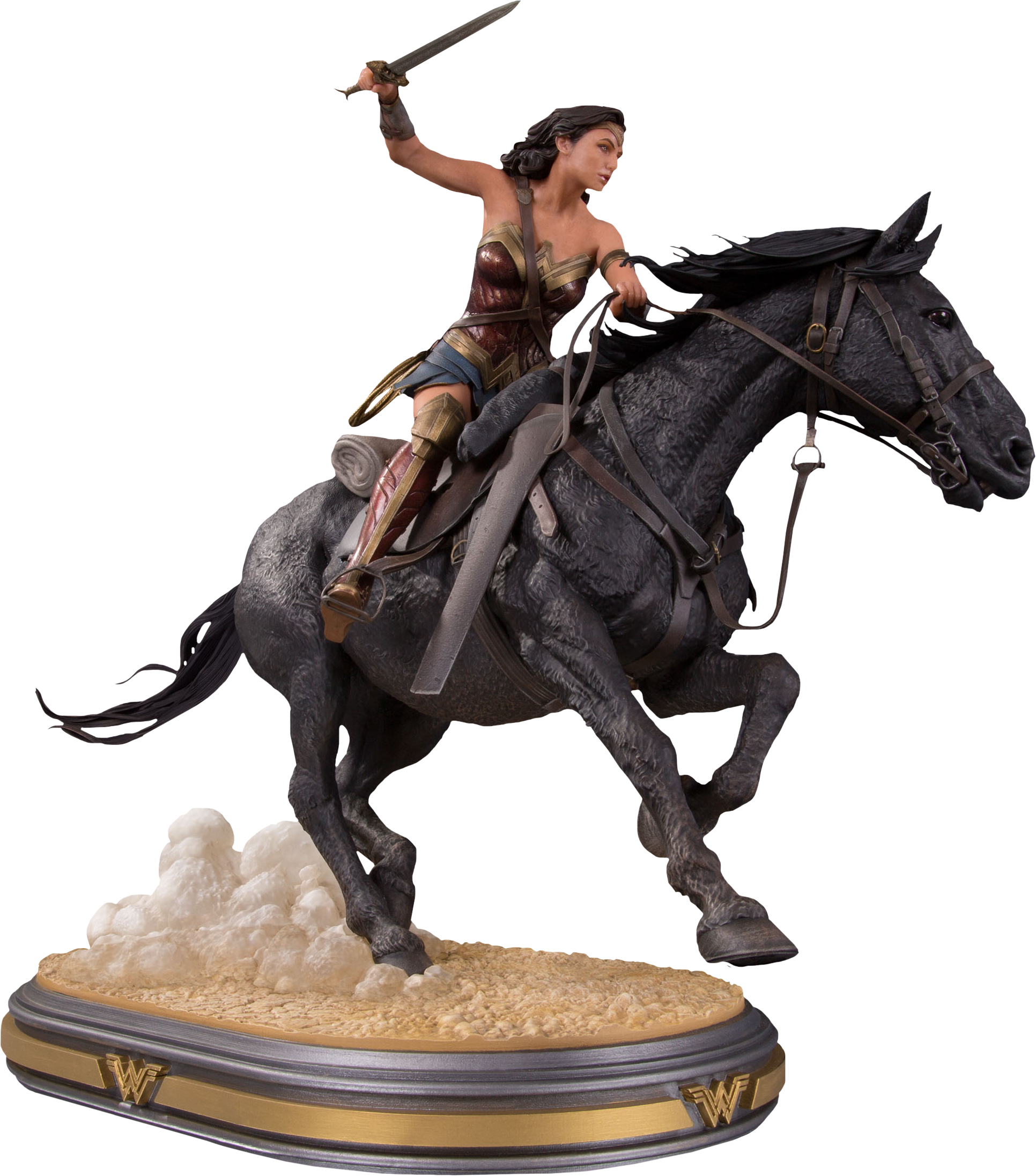 Wonder Woman On Horse 18” Statue - Wonder Woman Trevor Statue - Free Transparent PNG Clipart Images Download. - Horse Transparent PNG Free Download