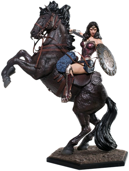 Wonder Woman Movie - Wonder Woman With Horse - Free Transparent PNG Clipart Images Download. - Horse Transparent PNG Free Download