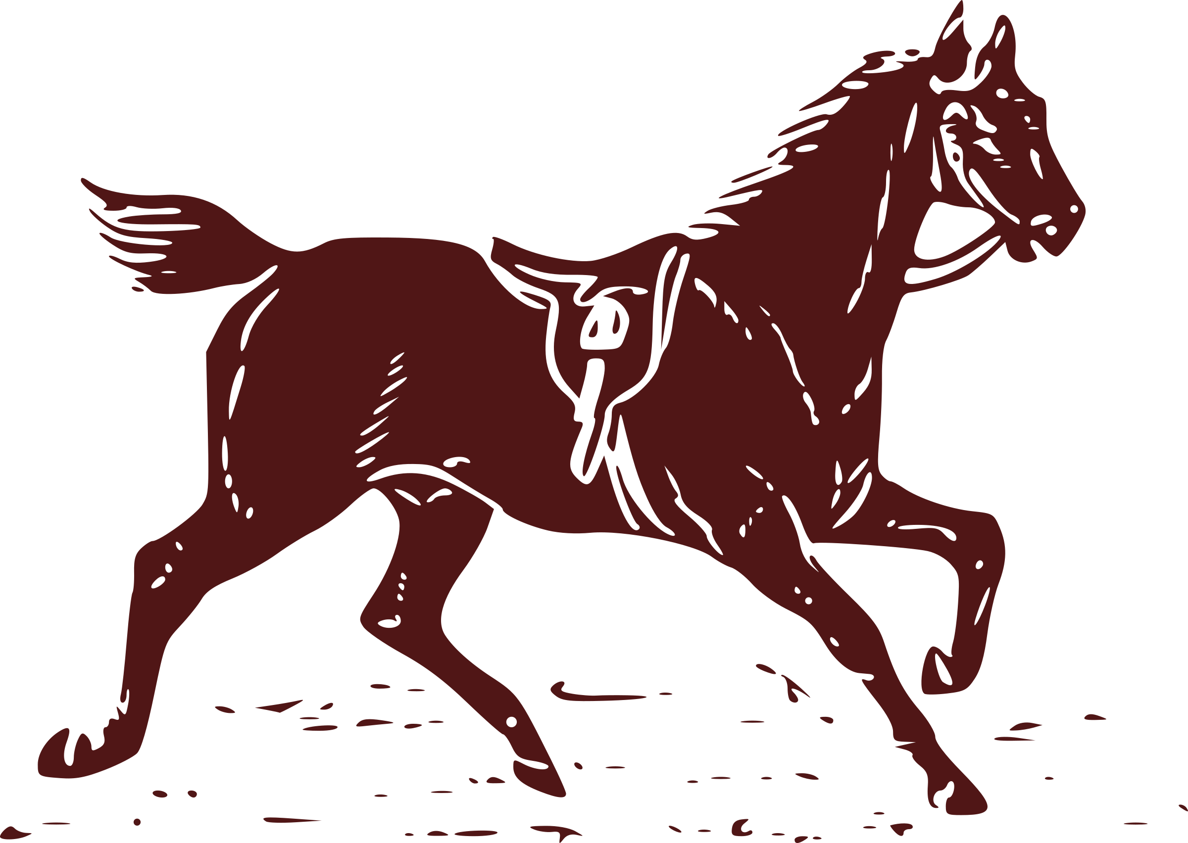 Onlinelabels Clip Art Horse With Saddle Rh Onlinelabels - Horse With Saddle Art - Free Transparent PNG Clipart Images Download. - Horse Transparent PNG Free Download