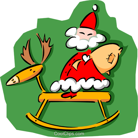 Christmas/santa On Rocking Horse Royalty Free Vector - Christmas/santa On Rocking Horse Royalty Free Vector - Free Transparent PNG Clipart Images Download. - Horse Transparent PNG Free Download