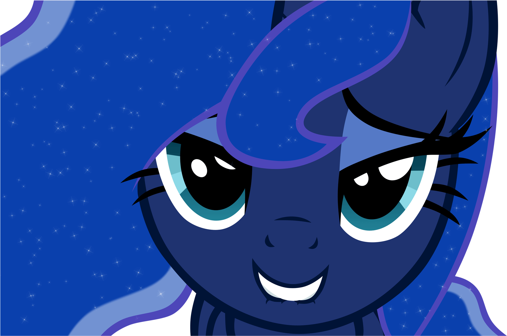 Princess Luna Blue Black Cartoon Purple Mammal Fictional - Princess Luna Lip Bite - Free Transparent PNG Clipart Images Download. - Horse Transparent PNG Free Download
