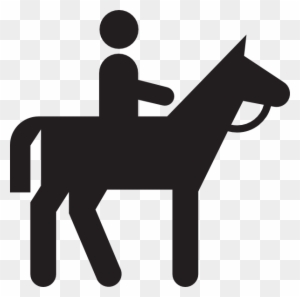 Horseback Riding Clipart - Stickman On A Horse - Free Transparent PNG Clipart Images Download. - Horse Transparent PNG Free Download